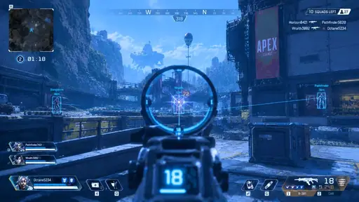 APEX HACK aimbot lock with ESP boxes and tracer lines in Apex Legends combat